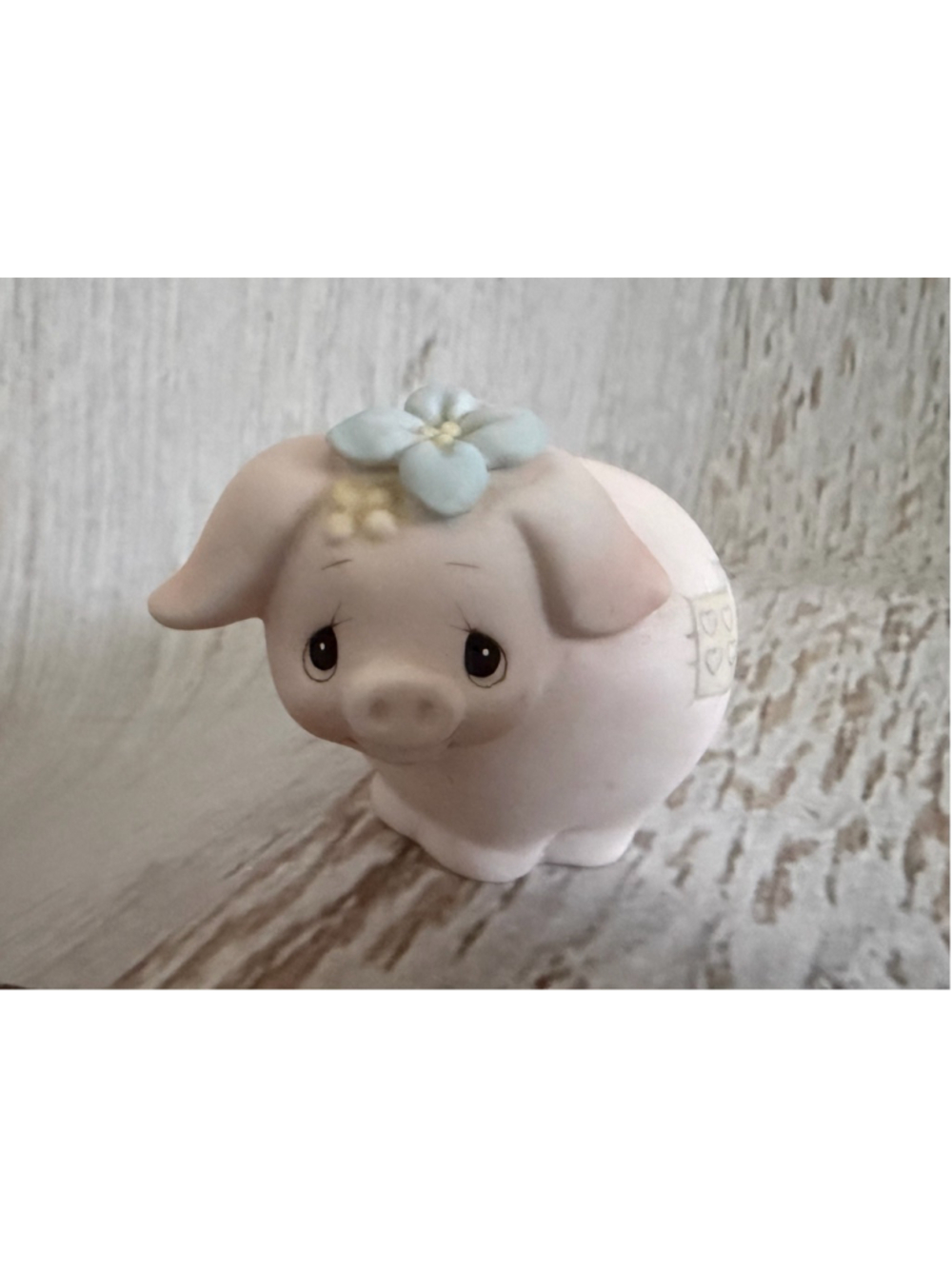Precious Moments Vintage 1982 Porcelain Figurine Pig E9267 Jonathan & David